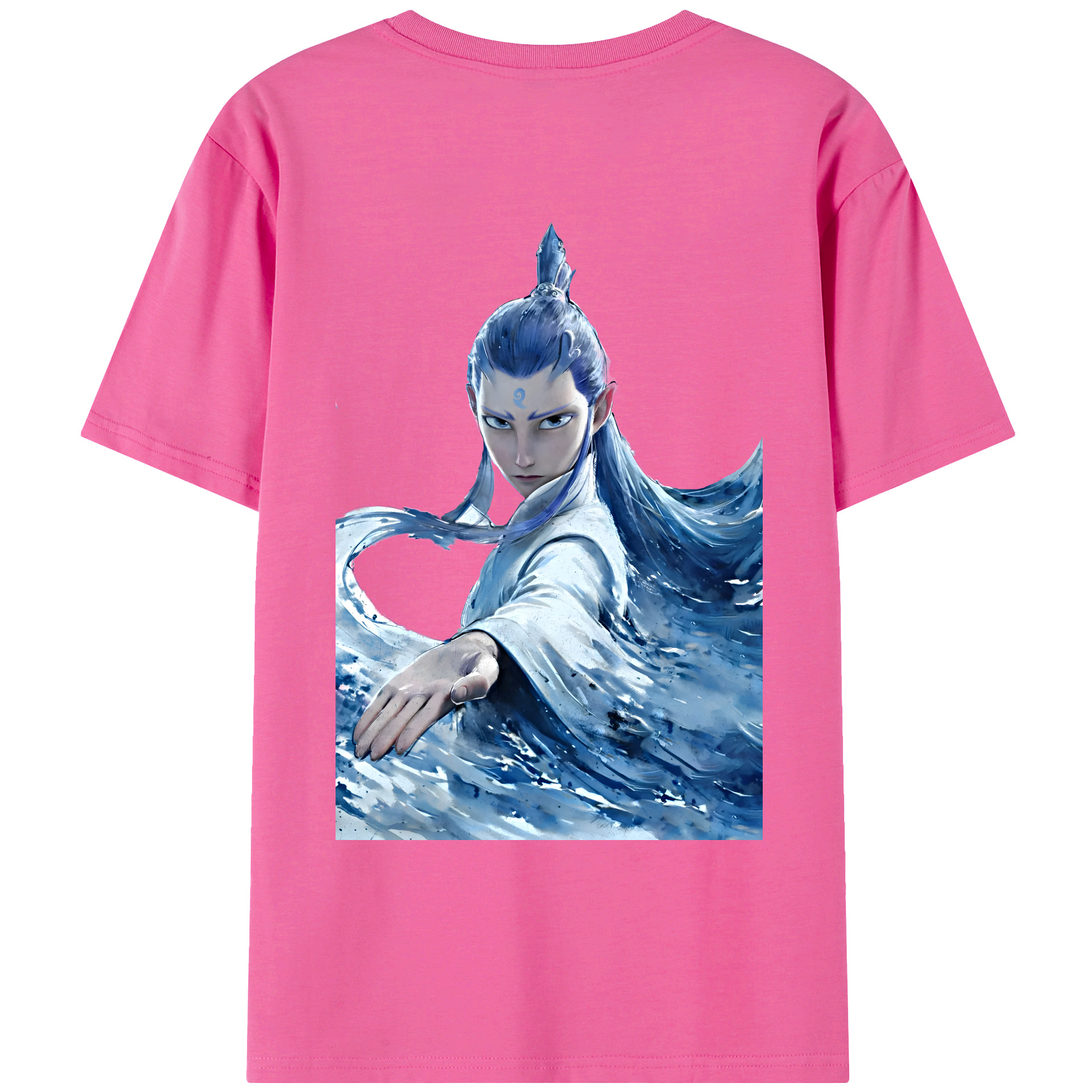 （画像用） Ne Zha 2 ナタ 魔童の大暴れ レディース半袖Tシャツ(バックプリント)